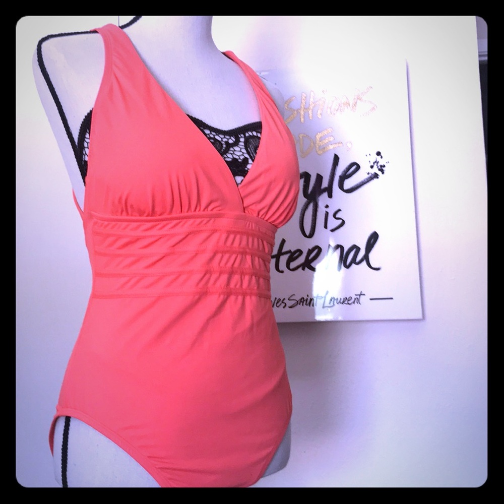 LB swimsuit orange.
